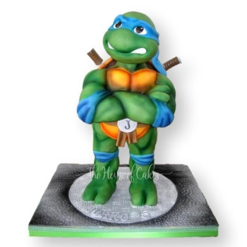 a cake of a turtle ninja character