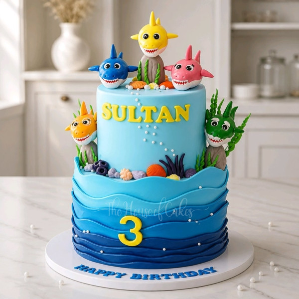 Baby shark cake 1