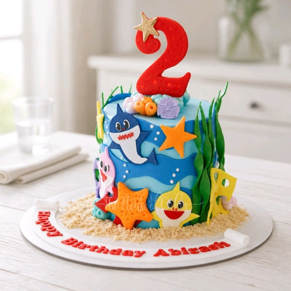 Baby shark cake 6