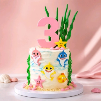 Baby shark cake 7
