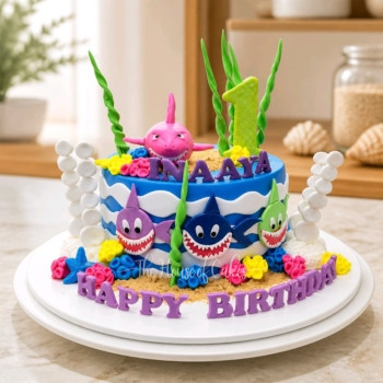 Baby shark cake 8