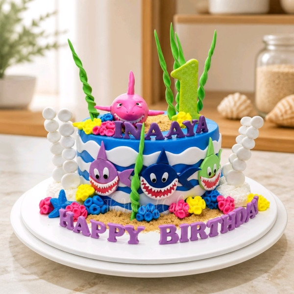 Baby shark cake 8