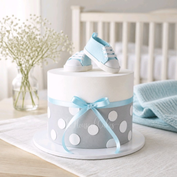 Baby shoes cake 1