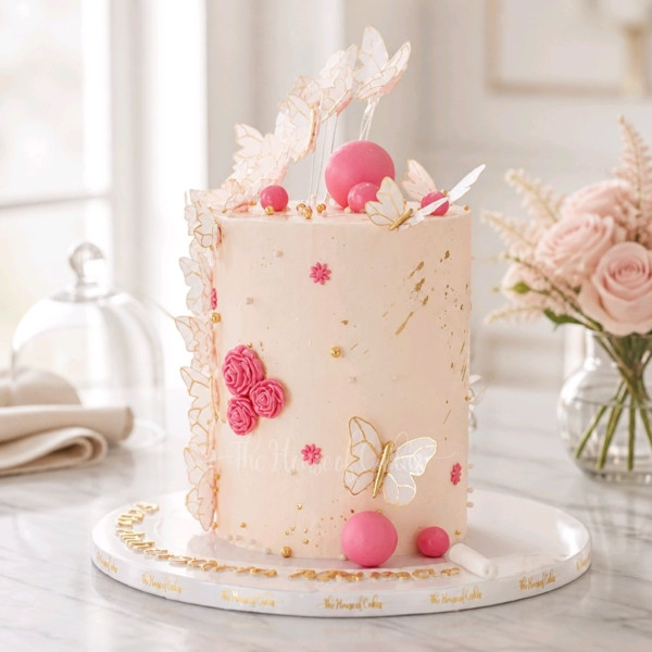 Cake with butterflies