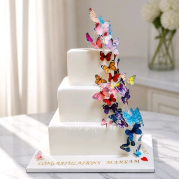 Cake with butterflies 6