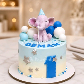 Cake with cute elephant 3