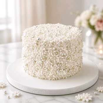 Cake with daisies