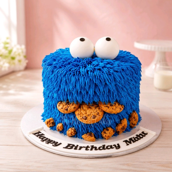 Cookie monster cake 3