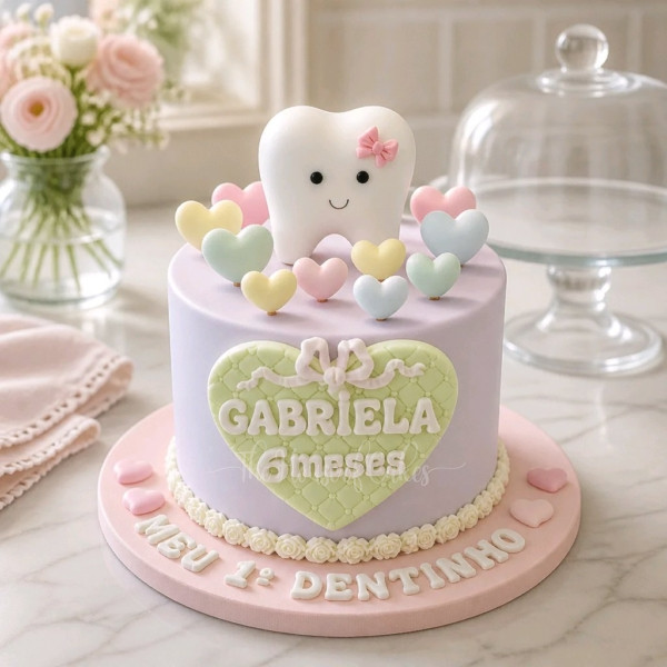 Cute tooth cake