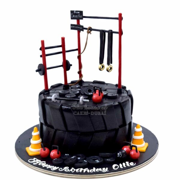 Weights lifting fitness cake 3