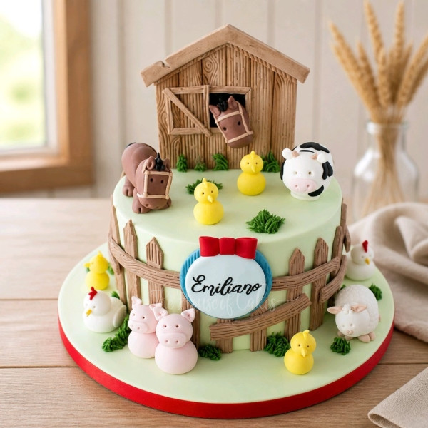 Farm animals cake 11