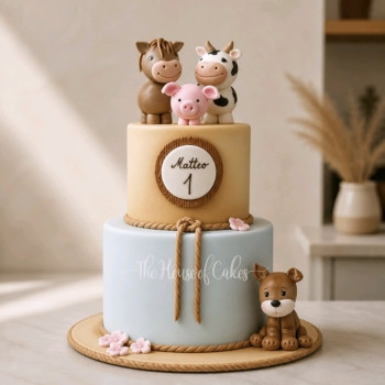 Farm animals cake 5