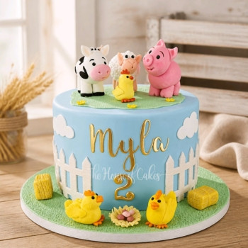 Farm animals cake 6