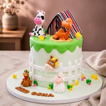 Farm animals cake 8