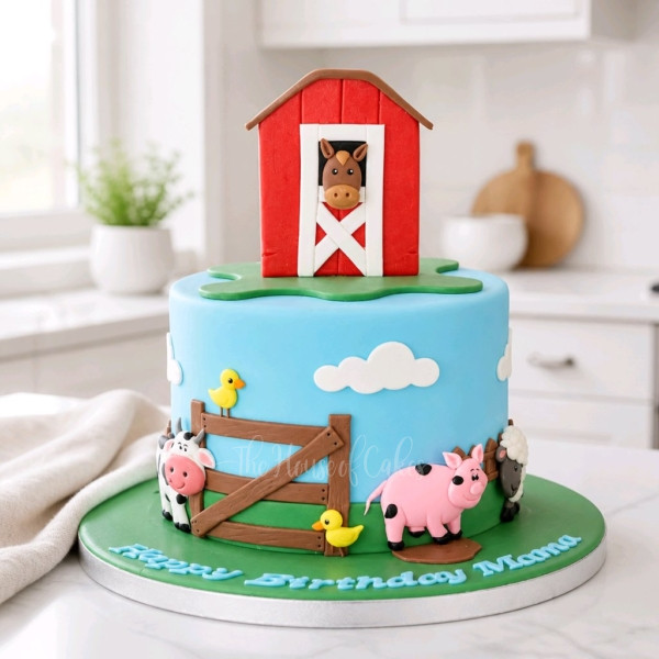 Farm animals cake 9