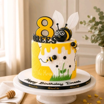 First Birthday Cake with bee