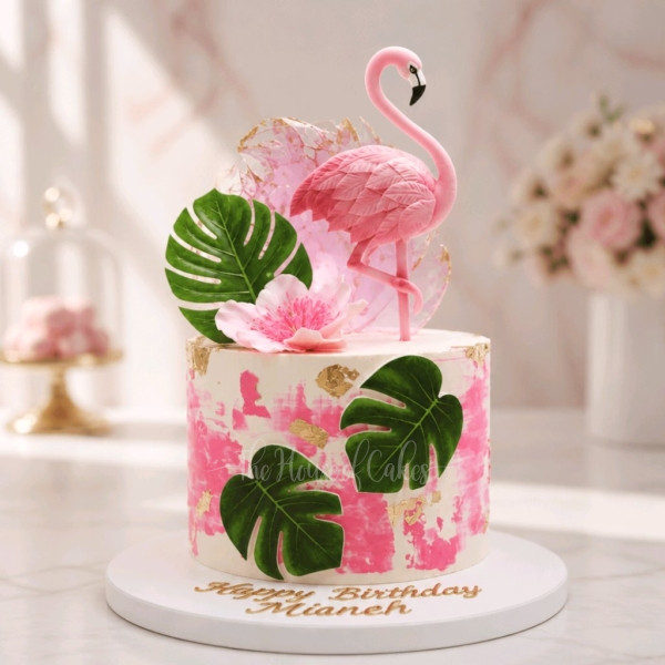 Flamingo cake 1
