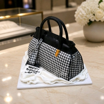 Houndstooth Print tote bag