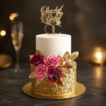Engagement Rings Cake in Dubai from The House of Cakes Bakery