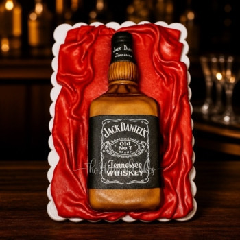 Jack Daniels Bottle Cake in Dubai from The House of Cakes Bakery
