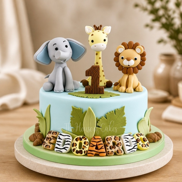 Jungle Animals Cake in Dubai from The House of Cakes Bakery