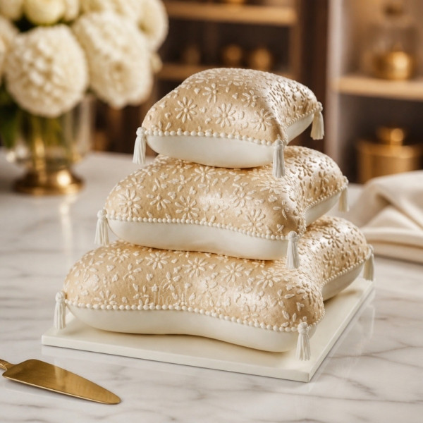 Pillows Wedding Cake in Dubai