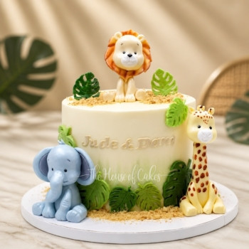 Jungle Animals Cake in Dubai from The House of Cakes Bakery