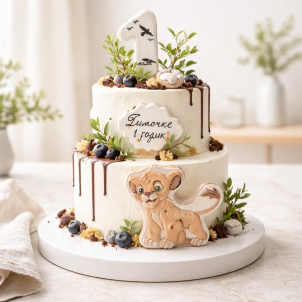 Simba Jungle Theme Cake