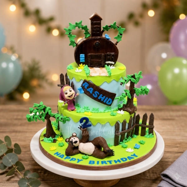 Masha and the Bear cake