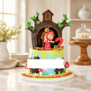 Masha and the Bear Cake