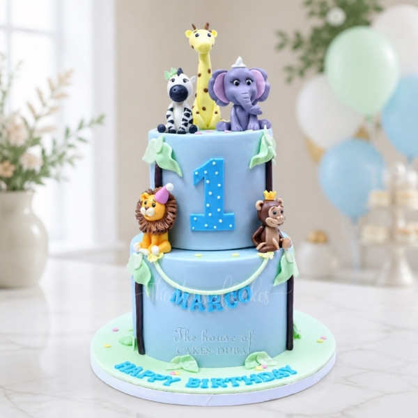 Jungle Animals Cake