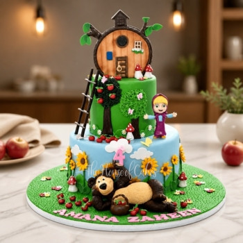 Masha and the Bear Cake