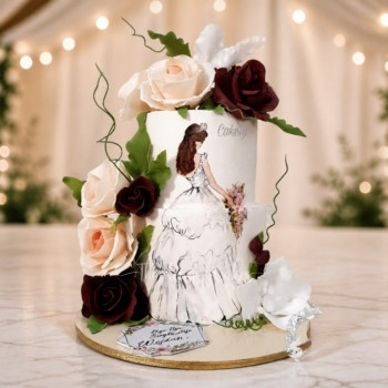 Bridal Dress Cake in Dubai