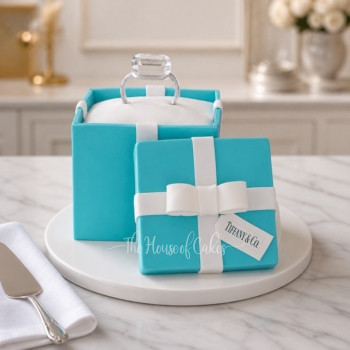 Tiffany Ring Box Cake in Dubai from The House of Cakes Bakery