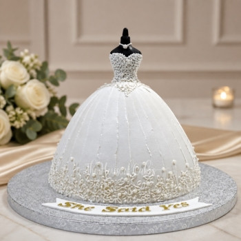 Bridal Dress Cake in Dubai from The House of Cakes Bakery