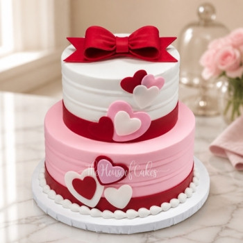 Bow & Red Hearts Cake in Dubai Celebrate love, romance, and special moments with our beautiful Bow & Red Hearts Cake from The House of Cakes Bakery in Dubai. This elegant design features charming red heart decorations paired with a stylish bow, creating a cake that is both sweet and sophisticated. Perfect for anniversaries, Valentine's Day, engagements, birthdays, bridal showers, or simply surprising someone special. Our talented cake artists handcraft every cake with attention to detail, ensuring a stunning presentation and a delicious taste. Available in a variety of flavors and sizes, this cake can be customized with a personal message, color variations, or additional decorations to match your celebration. Whether you're planning an intimate gathering or a grand event, the Bow & Red Hearts Cake is a beautiful centerpiece that will make your occasion even more memorable. Why Choose The House of Cakes Bakery Dubai? Freshly baked to order Fully customizable design Premium quality ingredients Wide selection of cake flavors Delivery across Dubai and the UAE Expert cake artists with years of experience Order your Bow & Red Hearts Cake today and add a touch of elegance, love, and sweetness to your special celebration.