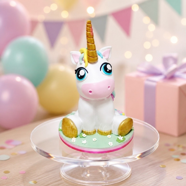 Pink and White Unicorn Cake