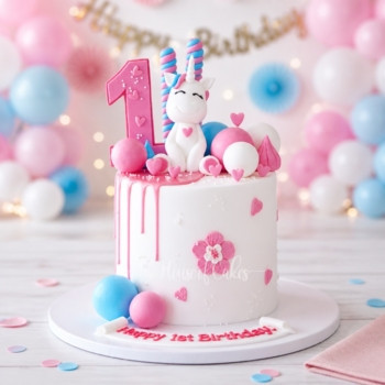 1st Birthday Unicorn Cake in Dubai