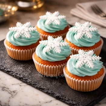 snowflake cupcakes