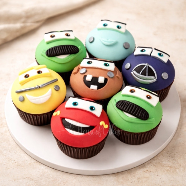 Lightning Mcqueen Cupcakes | Customised cupcakes in Dubai