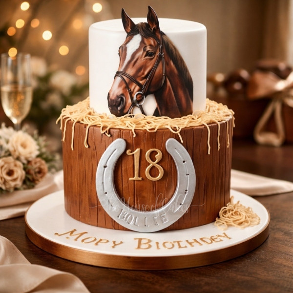 Brown Horse Head Cake in Dubai