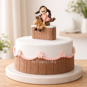 Girl & Horse Cake in Dubai