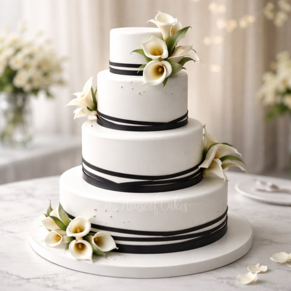 Wedding Cake Calla Lily – Elegant Luxury Wedding Cake in Dubai