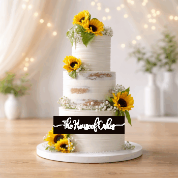 Sunflower Wedding Cake in Dubai from The House of Cakes Bakery