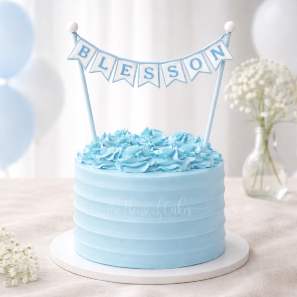 Blue Cream Cake in Dubai