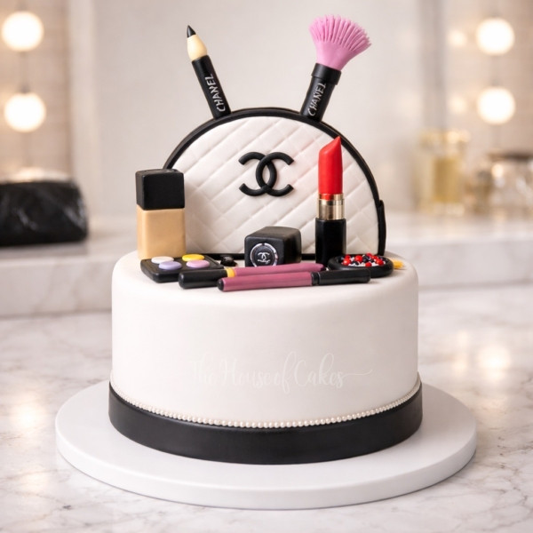 Chanel Purse and Makeup Cake