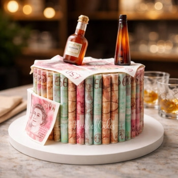 Money and Hennessy Cake in Dubai