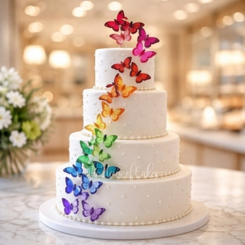 Rainbow Butterflies Cake