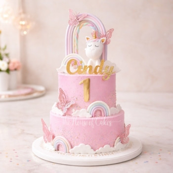 Unicorn and Rainbow Cake