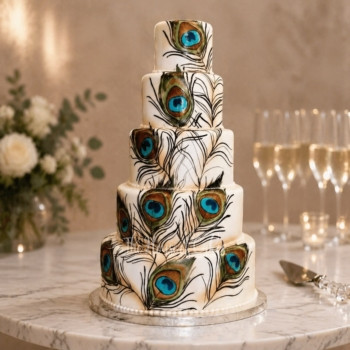 The Peacock Print Cake